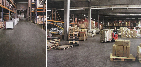 Industrieboden Planphalt in einer Lagerhalle